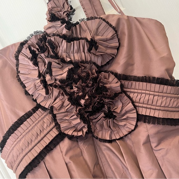 BCBG MAX AZRIA $458 MLBRYMIST Prom Party Gown 6 Long Dress Bubble Lace Event - Picture 5 of 15